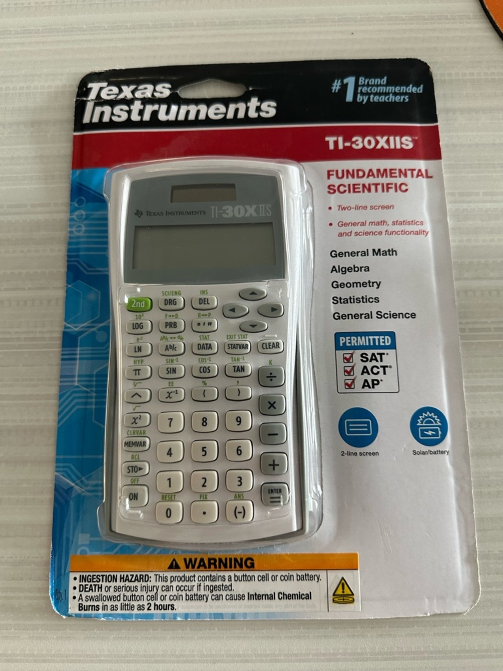New Texas Instruments TI-30XIIS Scientific Calculator - White